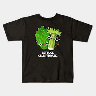 Lettuce Celerybrate Cute Veggie Pun Kids T-Shirt
